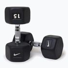 Pogumovaná činka Nike Strength Hex Dumbbell 15 kg black/white