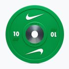 Olympijské bumperové závaží Nike Strength Pro Urethane Bumper Plates 10 kg green/white