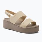Dámské sandály Crocs Brooklyn Met Low Wedge metal champagne