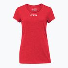 Dámské tričko CCM Crew Neck SR červené