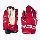 Hokejové rukavice CCM Tacks XF Pro SR red/white