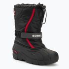 Juniorské sněhule Sorel Flurry Dtv black/bright red