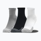 Under Armour Heatgear Quarter sportovní ponožky 3 páry šedá/černá/bílá 1353262