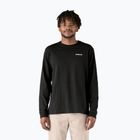 Pánské trekové tričko longsleeve Patagonia P-6 Logo Responsibili black