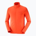 Pánská fleece mikina Salomon Outrack Full Zip Mid oranžová LC1711600