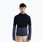 Pánská trekingová mikina icebreaker Merino 200 Realfleece™ Descender black/graphite/cb