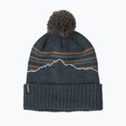 Zimní čepice Patagonia Powder Town Beanie fitz roy stripe knit/smolder blue