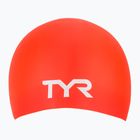 Plavecká čepice TYR Long Hair Wrinkle Free Silicone bright red
