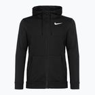 Pánská fitness mikina Nike Dri-Fit s kapucí a celorozepínacím zipem černá/bílá