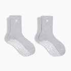 Dámské ponožky Sweaty Betty Pilates Crew Gripper 2 pary light grey marl