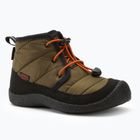 Juniorské boty KEEN Howser II Chukka WP dark olive/gold flame