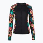 Dámské plavecké tričko longsleeveHurley Fiji Fantasy Zip Front Rashguard black