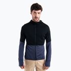 Pánská trekingová mikina  icebreaker Merino 200 Realfleece Descender Zip Hoodie black/graphite