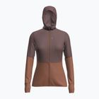 Dámská trekingová mikina Icebreaker Merino 200 Realfleece Descender Zip Hoodie dusty clay