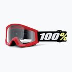 Dětské cyklistické brýle 100% Strata Mini groom červené/čiré