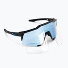 100% Speedcraft matně černé/hyper modré vícevrstvé zrcadlové cyklistické brýle 60007-00004
