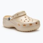 Dámské nazouváky  Crocs Classic Shimmer Platform Clog vanilla