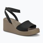 Dámské sandály Crocs Brooklyn Ankle Strap Wedge black/mushroom
