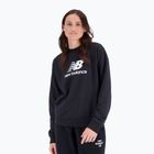 Bluza treningowa damska New Balance Essentials Stacked Logo French Terry Hoodie černá NBWT31533