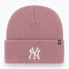 Zimní čepice 47 Brand MLB New York Yankees Haymaker mauve