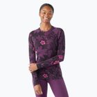 Dámská termoakční mikina Smartwool Merino 250 Baselayer Crew Boxed purple iris floral