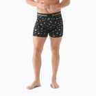 Pánské termo boxerky  Smartwool Merino Print Boxer Brief black gone camping