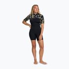 Dámský plavecký neopren ROXY 2.0 mm Swell Natural Back Zip SS Springsuit black floral