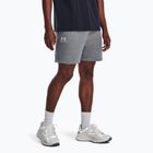 Pánské šortky Under Armour Icon Fleece Pitch grey medium heather/white