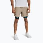 Pánské tréninkové šortky Under Armour UA Vanish Woven 6in timberwolf taupe/black