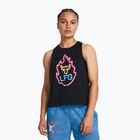 Dámské tréninkové tílko tank top  Under Armour Project Rock Neon Flame Tank black/black