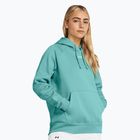 Dámská mikina Under Armour Rival Fleece Hoodie radial turquoise/white