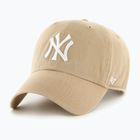 Kšiltovka 47 Brand MLB New York Yankees CLEAN UP W/No Loop Label khaki 