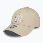 Dámská kšiltovka  New Era Flower 9Forty New York Yankees light beige