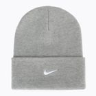 Zimní čepice Nike Peak Swoosh Beanie dark grey heather/white