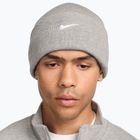 Zimní čepice Nike Peak Swoosh Beanie dark grey heather/white
