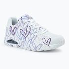 Dámské boty SKECHERS JGoldcrown Uno Spread The Love white/light purple