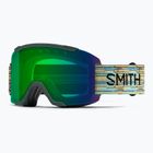 Lyžařské brýle Smith Squad S2 emerald renu upcycled scrap/chromapop green mirror