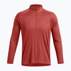 Pánské tričko Longsleeve Under Armour Tech Textured 1/2 Zip earthen orange/black
