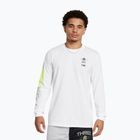 Pánské tričko longsleeve Under Armour Curry Verbiage Heavyweight white/high vis yellow/black