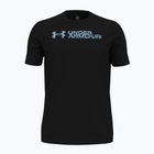 Pánské fitness tričko  Under Armour Sliced Wordmark 60/40S black/horizon blue