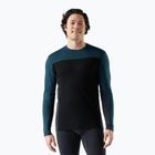 Pánská termoakční mikina Smartwool Classic Thermal Merino Base Layer Colorblock Crew Boxed twilling blue/black