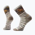 Ponožky Smartwool Hike Targeted Cushion Bear Stripe Mid Crew ash