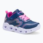 Dětské boty SKECHERS Heart Lights Retro Hearts navy leather/multi trim