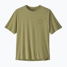 Pánské trekové tričko Patagonia Cap Cool Daily Shirt - Spoke Stencil gumtree green - light gumtree green x-dye