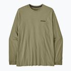 Pánské tričko Longsleeve Patagonia P-6 Logo Responsibili p-6 outline/gumtree green