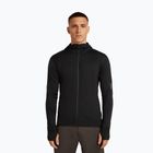 Pánská trekingová mikina Icebreaker Merino 300 Realfleece Descender Zip Hoodie black