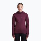 Dámská trekingová mikina Icebreaker Merino 300 Realfleece Descender Zip Hoodie dark berry