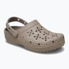 Nazouváky Crocs Classic Floral Cutout Clog taupe