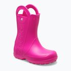 Dětské holínky Crocs Handle It Rain Boot Kids pink crush