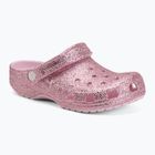 Dětské nazouváky Crocs Classic Chunky Glitter pink milk